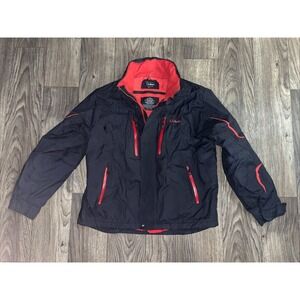 L.L. Bean Wind Challenger Jacket Men's L Black Red X-Static Insulated 0JPR7